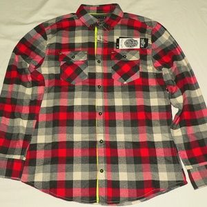 RawYarn Red Slimfit Men's Flannel - Medium (NWT)